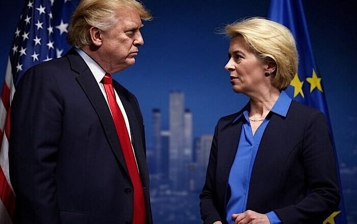 Donald Trump och Ursula von der Leyen