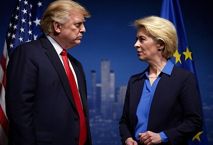 Donald Trump och Ursula von der Leyen
