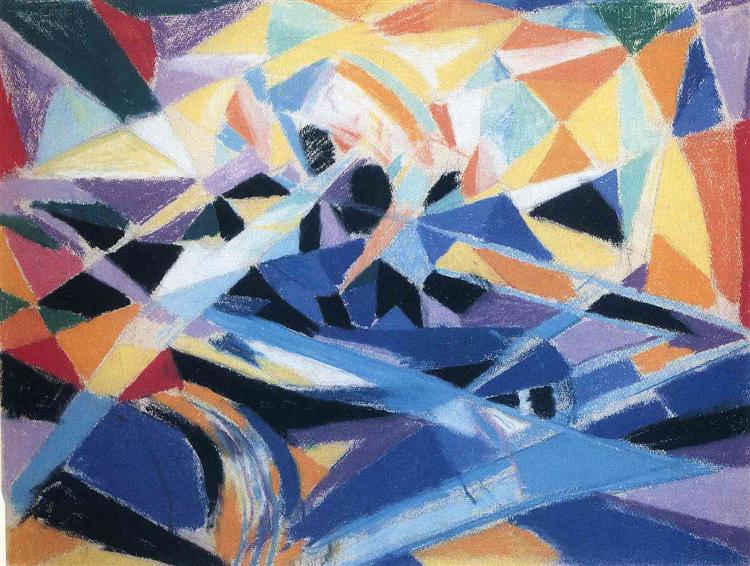 Futuristisk komposition. Joseph Stella.