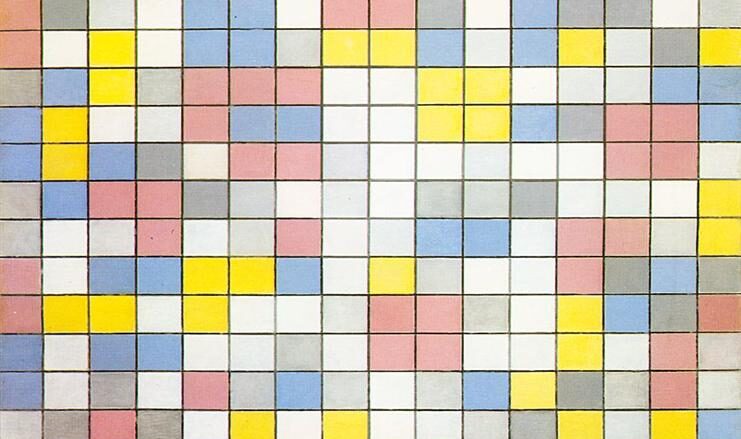 Komposition med rutmönster IX. Piet Mondrian