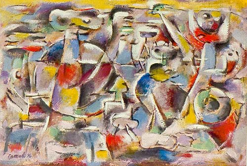 Animerat landskap. Willi Baumeister