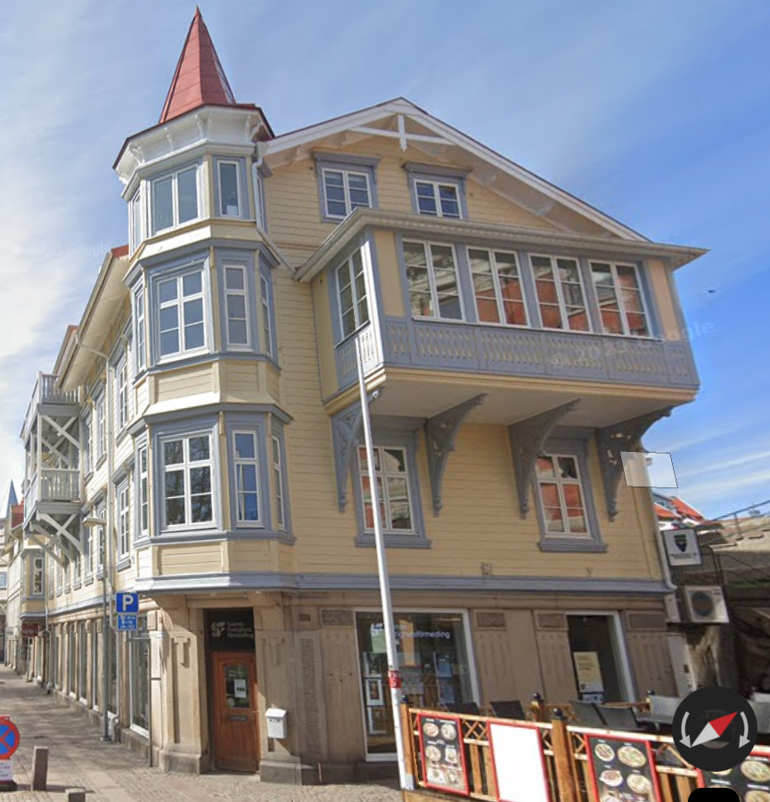 Landshövdingehus Lysekil. Skärmdump Google Maps