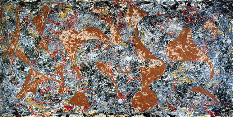 Nummer 7 (Ut ur spindelnätet). Jackson Pollock.