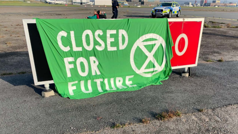 Blockad Bromma flygplats.