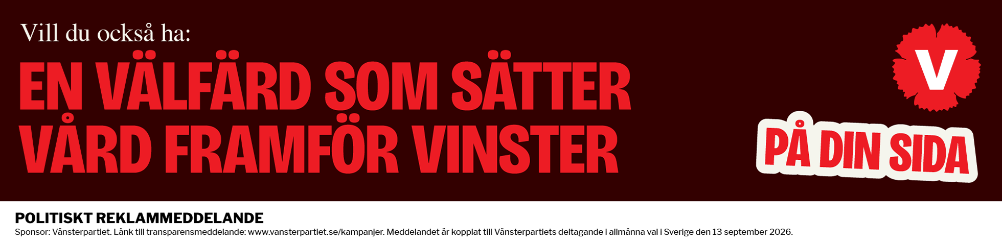 Välfärd framför vinster