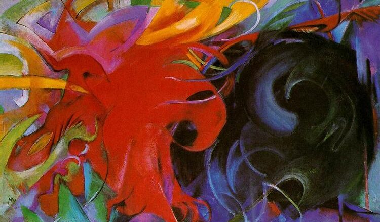Stridande former. Franz Marc.