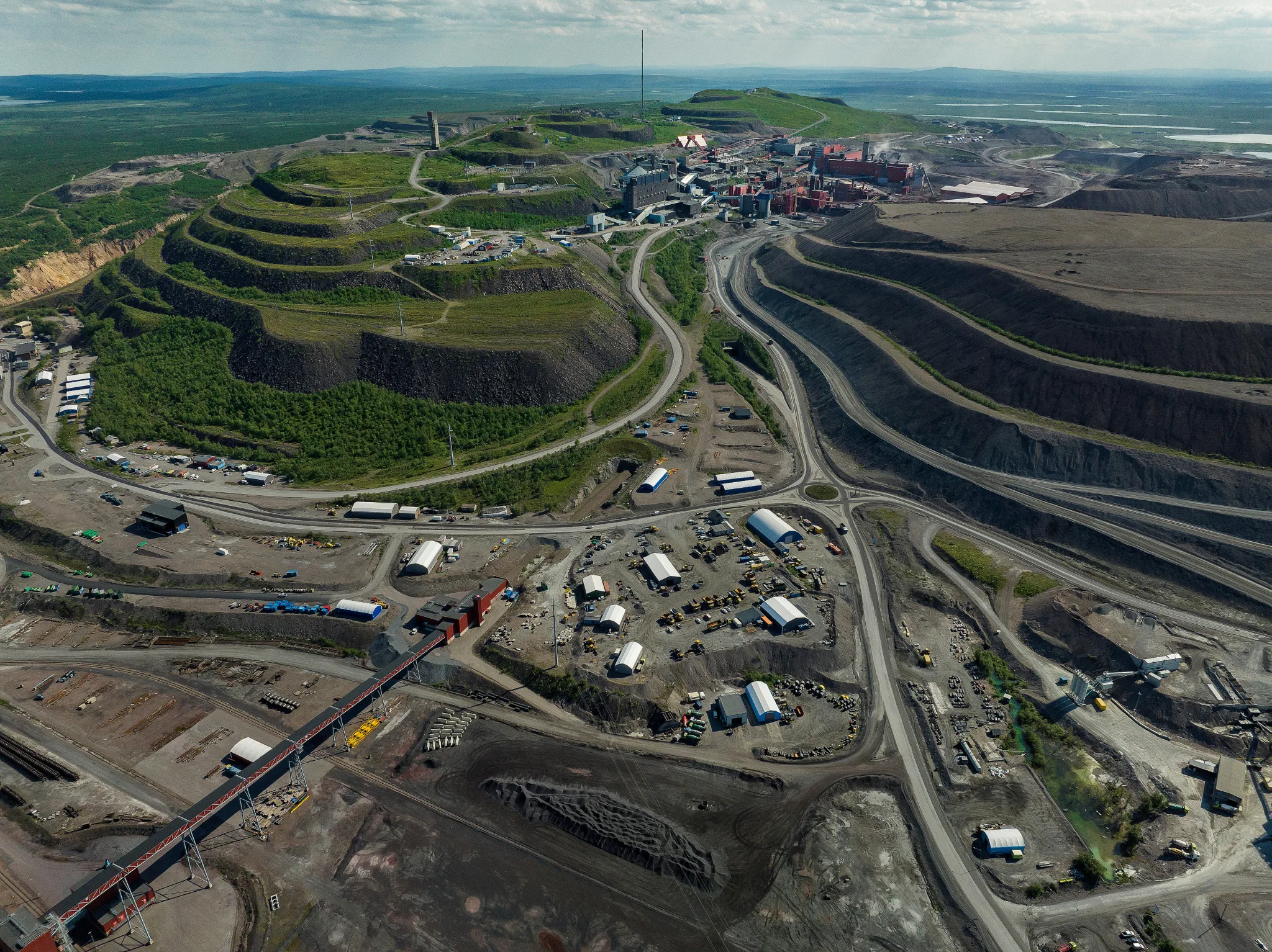 LKAB:S industriområde i Kiruna.