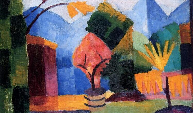 Trädgård vid Thunsjön. August Macke.